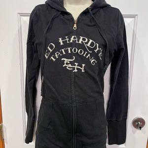 Ed Hardy long hooded sweatshirt